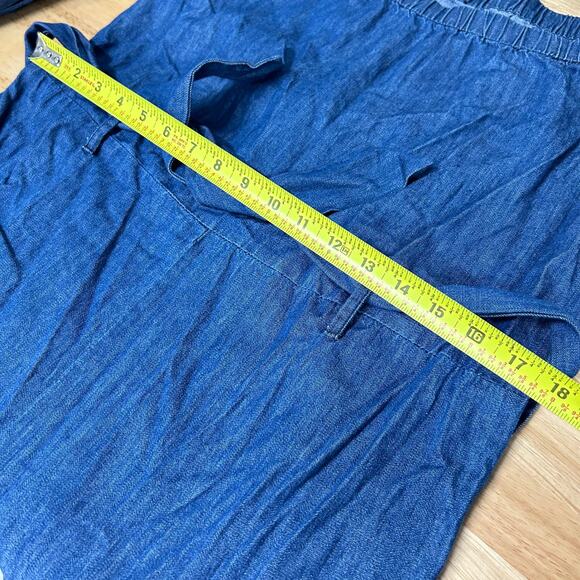 Free People Womens Tangled In Willows Off Shoulder Denim Playsuit Romper S - Picture 7 of 10